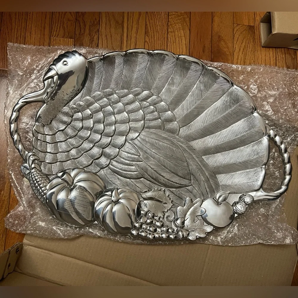 NEW Vintage LENOX Turkey Platter with Handle, 24" X 16" Tray with two Handles - Picture 5 of 7